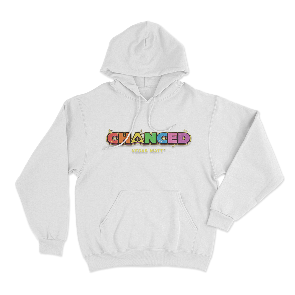 Chanced Rainbow Unisex Hoodie White Chanced Rainbow Unisex Hoodie White
