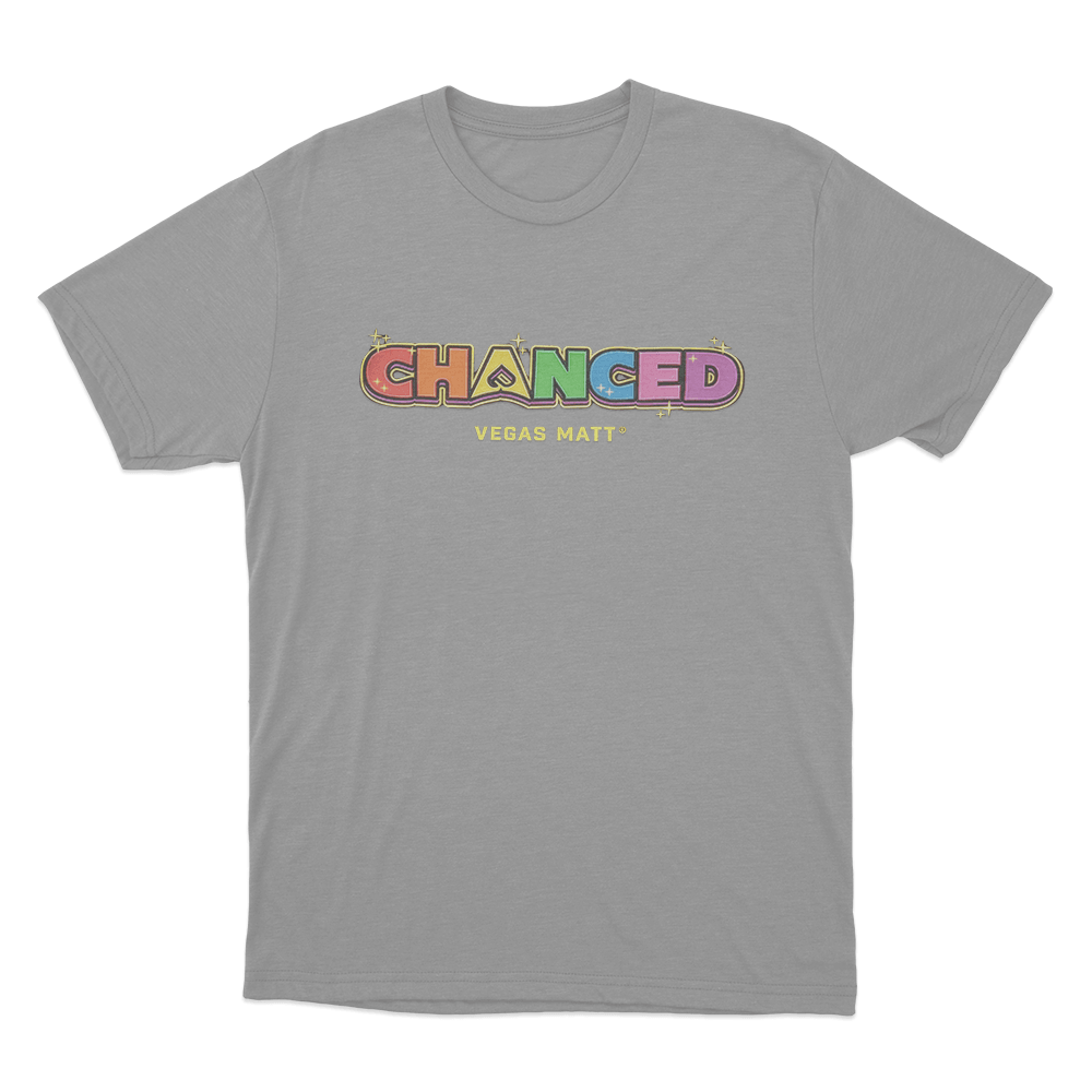 Chanced Rainbow Unisex T Shirt Grey Chanced Rainbow Unisex T Shirt Grey
