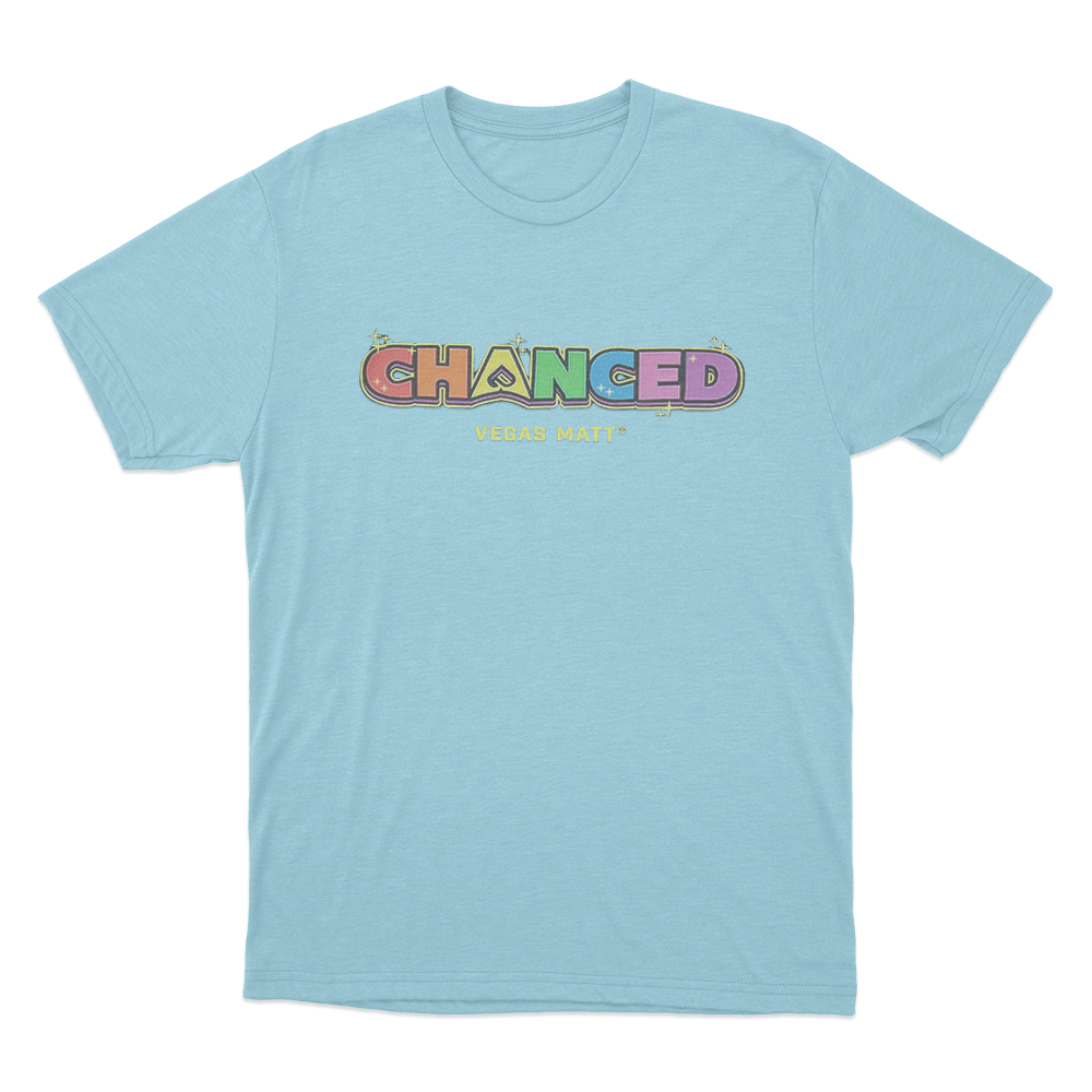 Chanced Rainbow Unisex T Shirt Sky Blue Chanced Rainbow Unisex T Shirt Sky Blue
