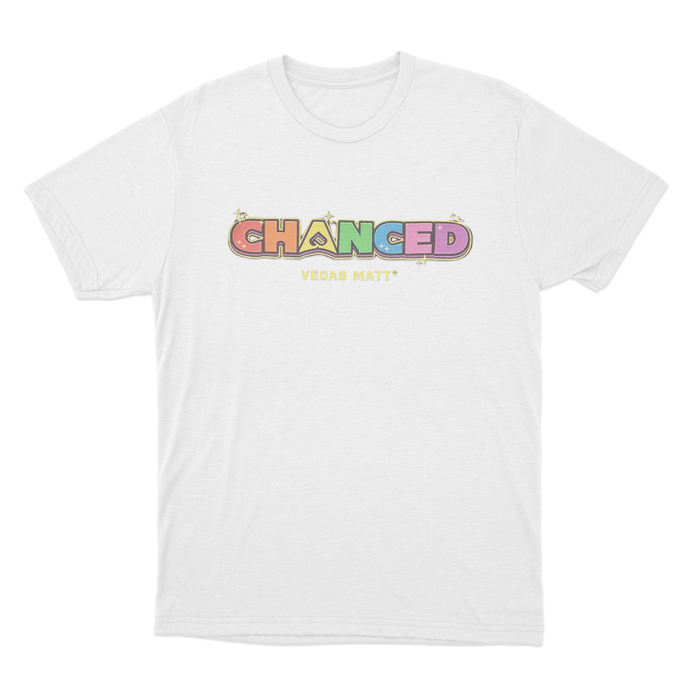 Chanced Rainbow Unisex T Shirt White Chanced Rainbow Unisex T Shirt White